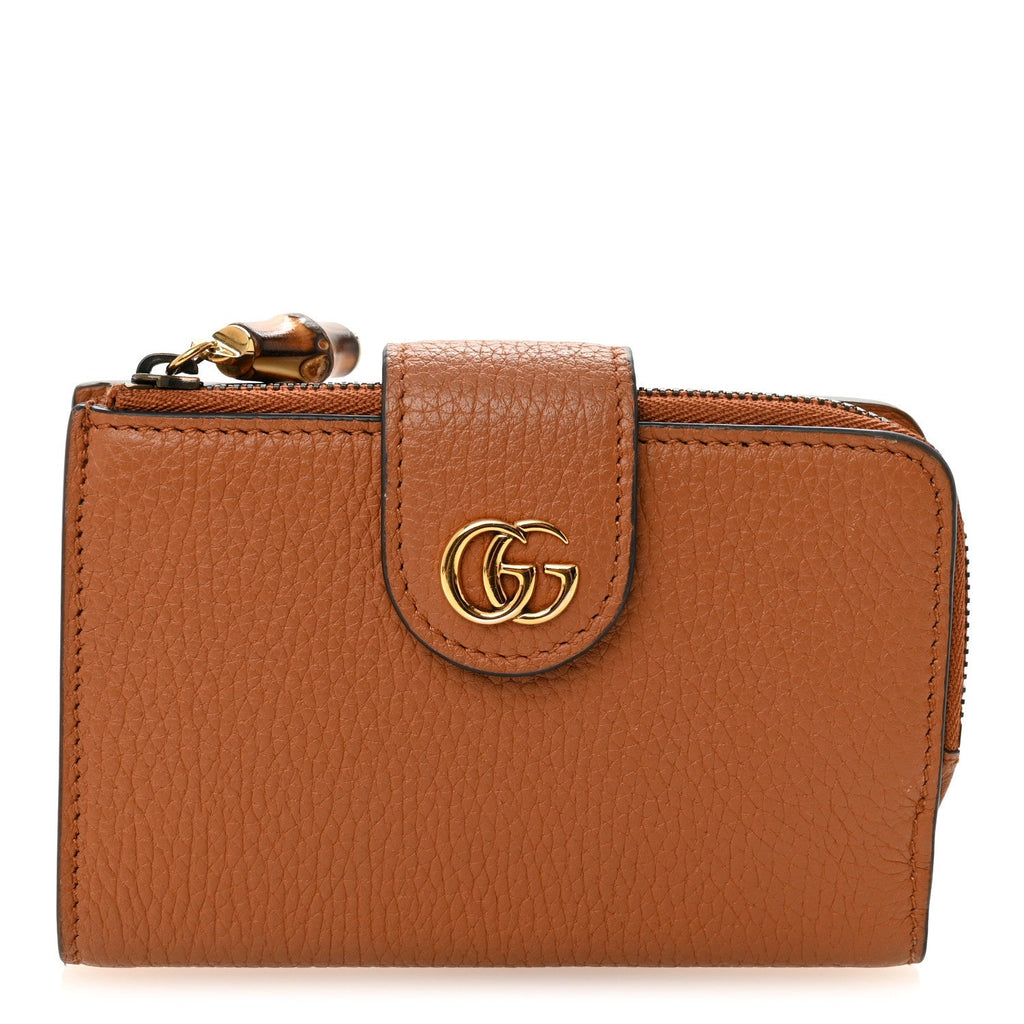 Piuma Calfskin Medium Bamboo Double G Wallet Cuir