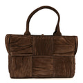 Suede Foulard Intrecciato Small Arco Tote Brownie