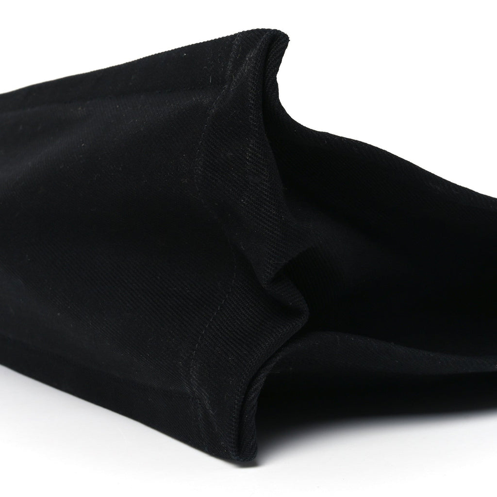 Linen Calfskin Rive Gauche Tote Black