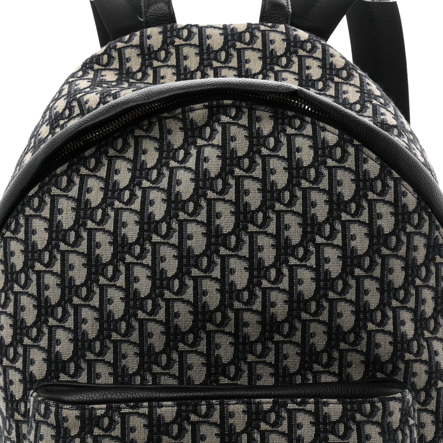 Oblique Calfskin Rider Backpack Beige Black