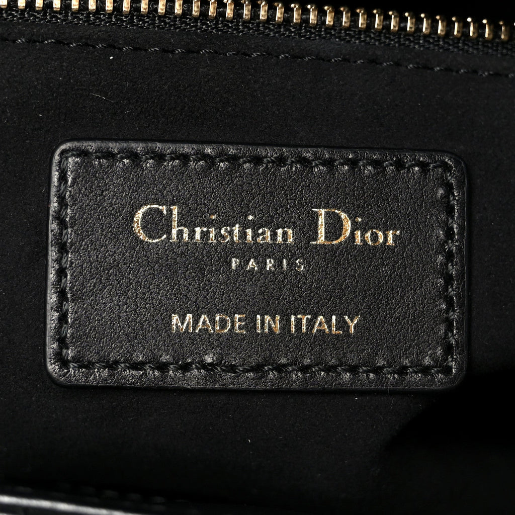 Lambskin Cannage Medium Lady Dior Black