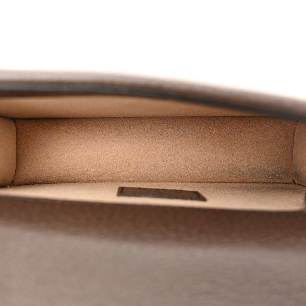 Monogram Jumbo GG Textured Dollar Calfskin Super Mini Dionysus Shoulder Bag Camel Ebony New Acero