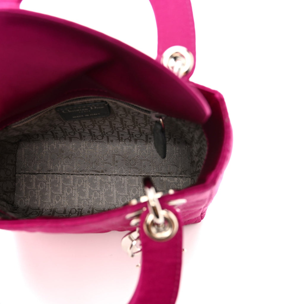 Satin Cannage Mini Lady Dior Pink