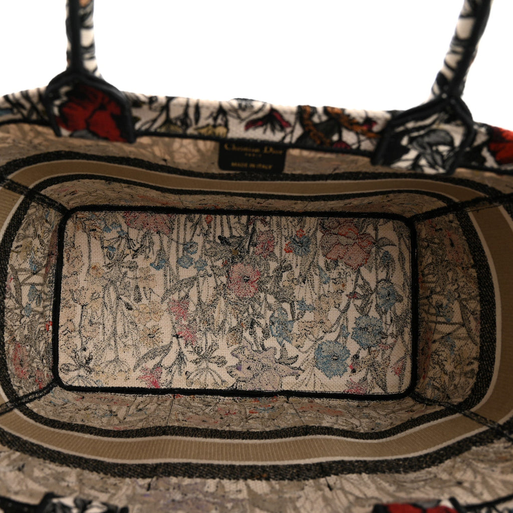 Canvas Embroidered Mille Fleurs Catherine Tote Multicolor