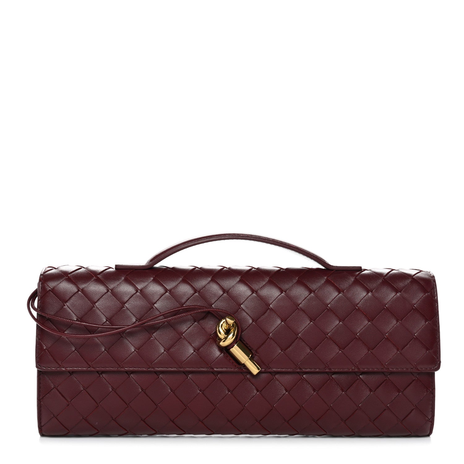 Nappa Intrecciato Long Andiamo Top Handle Clutch Barolo