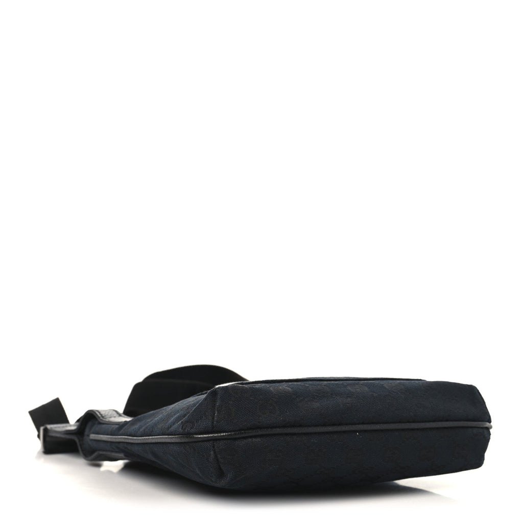 Monogram Flat Messenger Bag Black