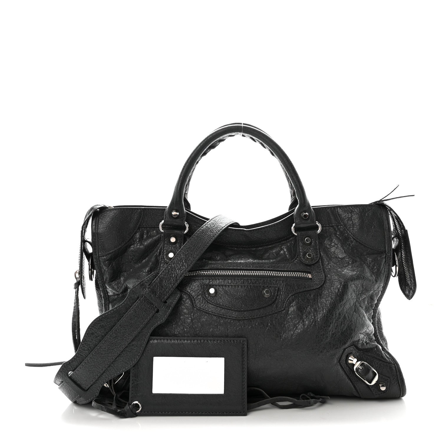 Agneau Classic Silver Hardware City Gris Fossile