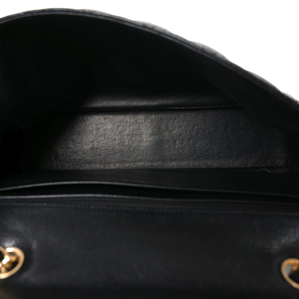Caviar Quilted Jumbo Single Flap Black