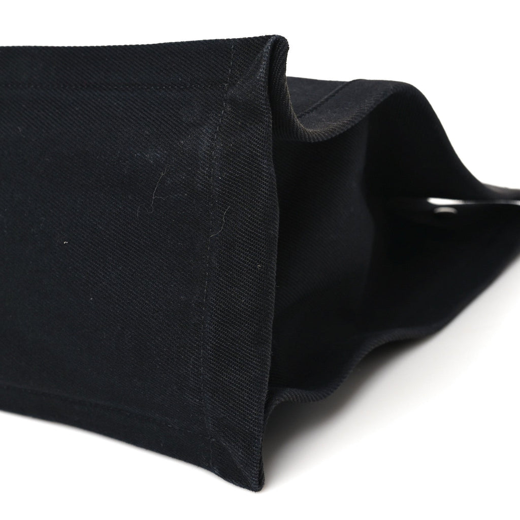 Linen Calfskin Rive Gauche Tote Black