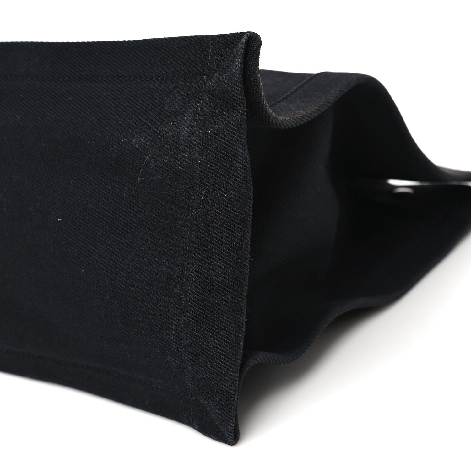 Linen Calfskin Rive Gauche Tote Black