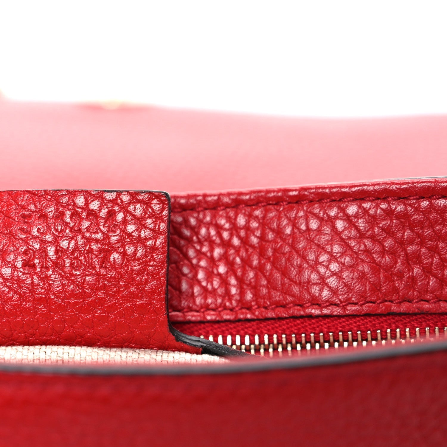 Pebbled Calfskin Medium Soho Flap Crossbody Vibrant Red