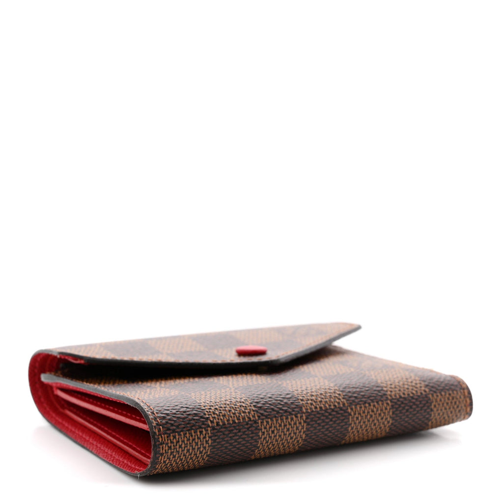 Damier Ebene Victorine Wallet Red