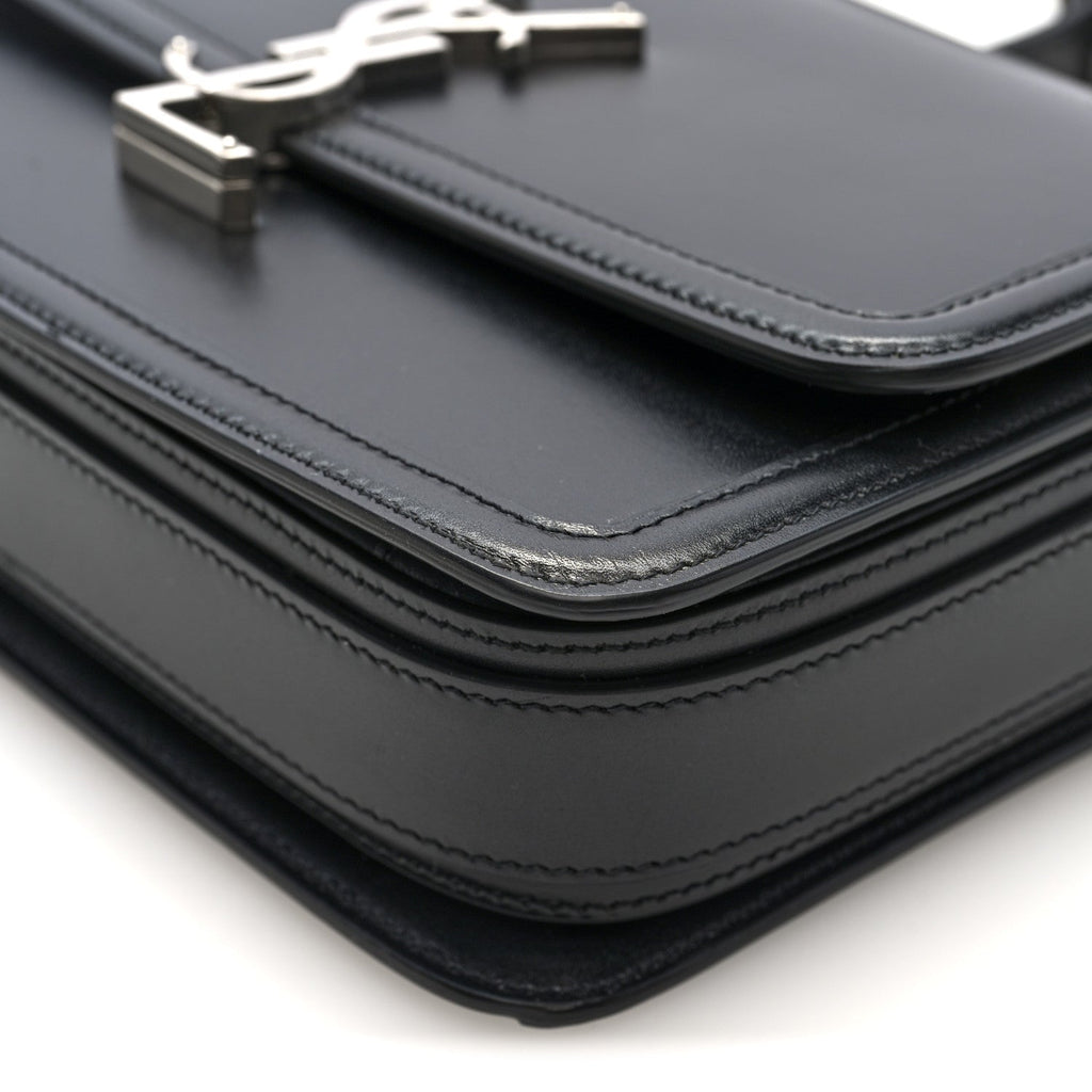 Box Calfskin Monogram Medium Solferino Satchel Black