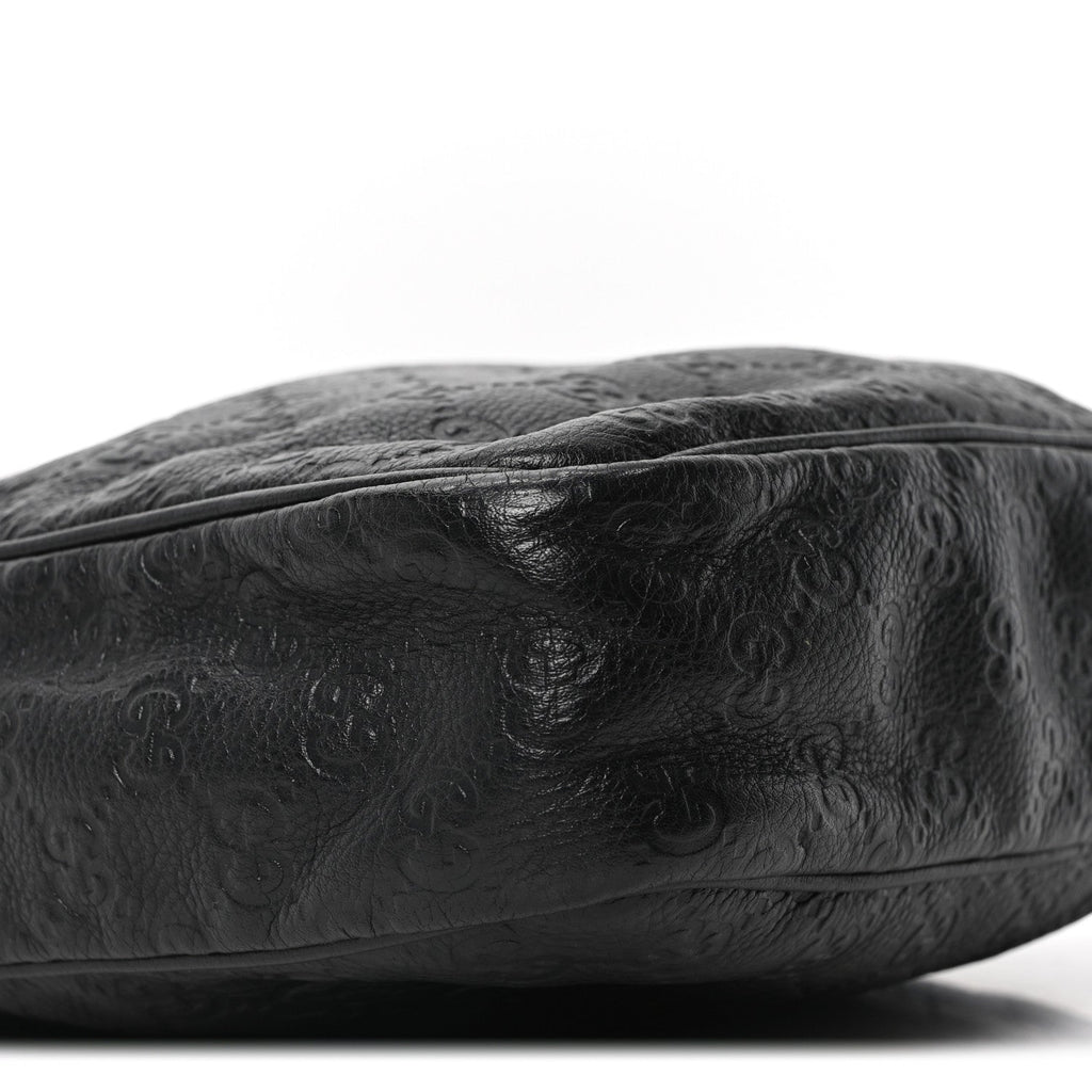 Guccissima Flat Messenger Bag Black