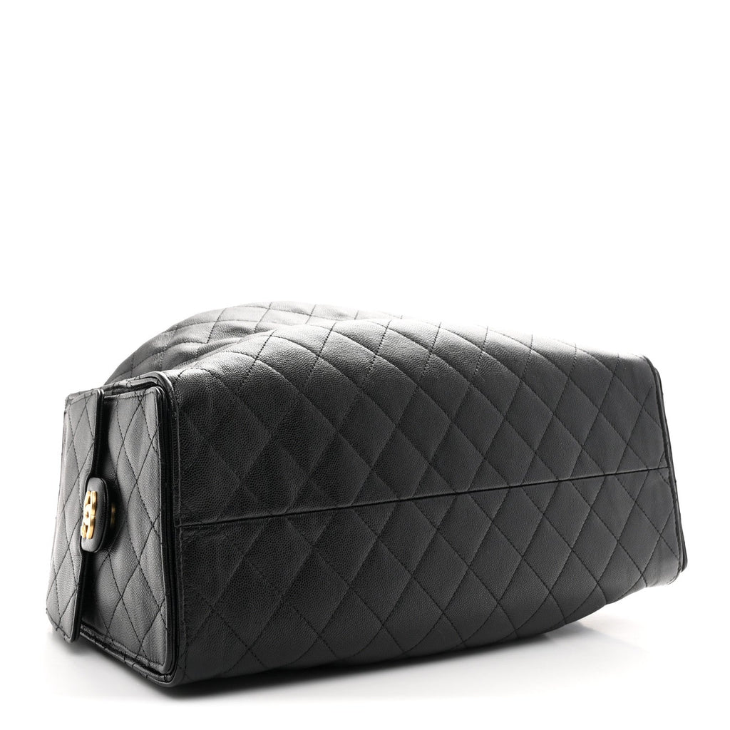 Caviar Quilted Large Chanel 25 Handbag Black
