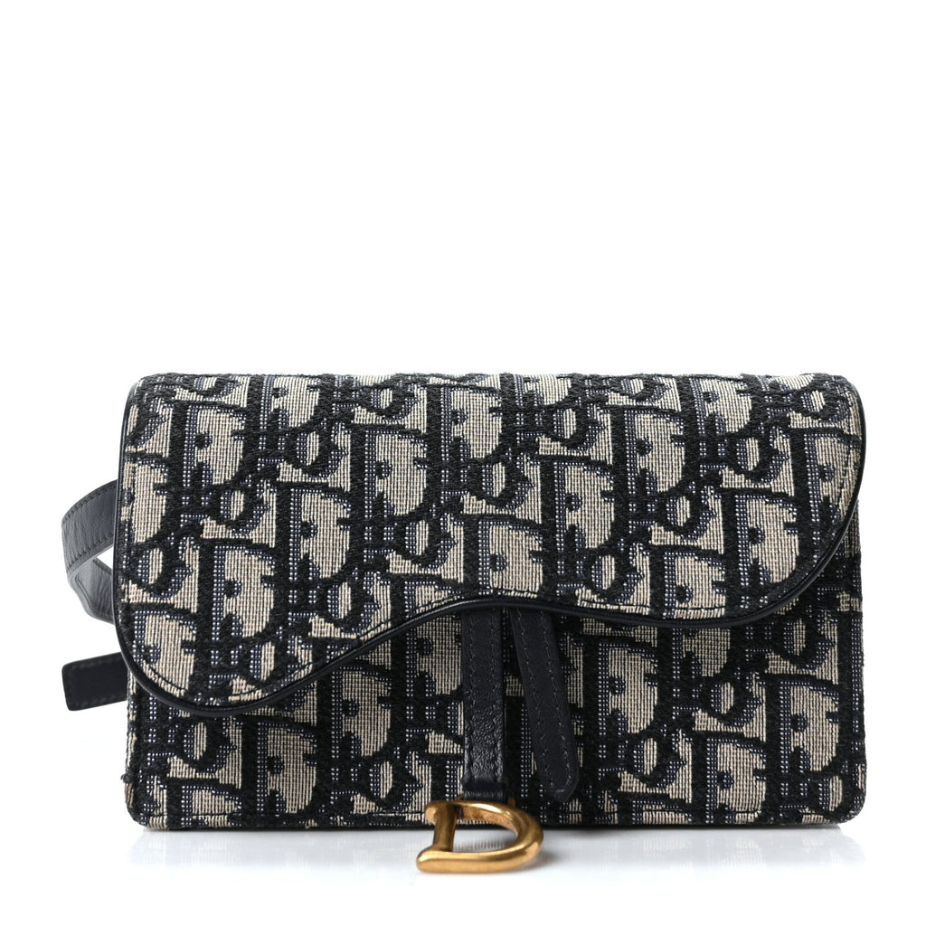 Oblique Saddle Belt Bag Blue