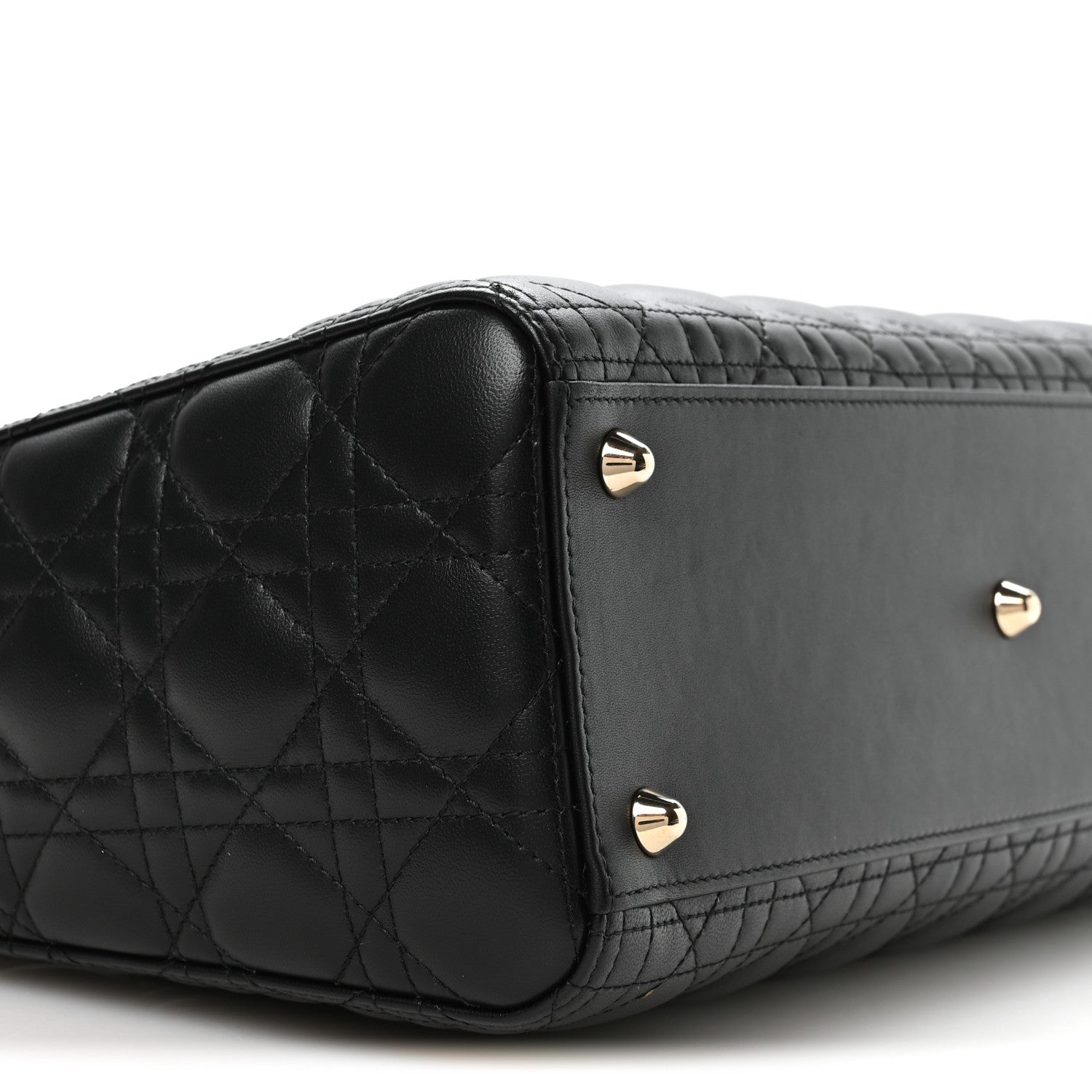 Lambskin Cannage Large Lady Dior Black
