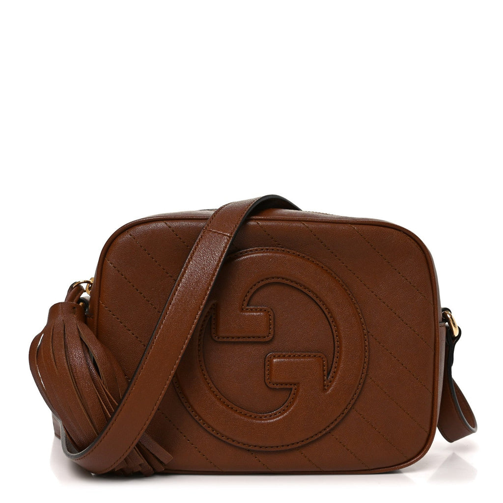 Sakai Be Green Calfskin Diagonal Stitched Small Blondie Shoulder Bag Cuir