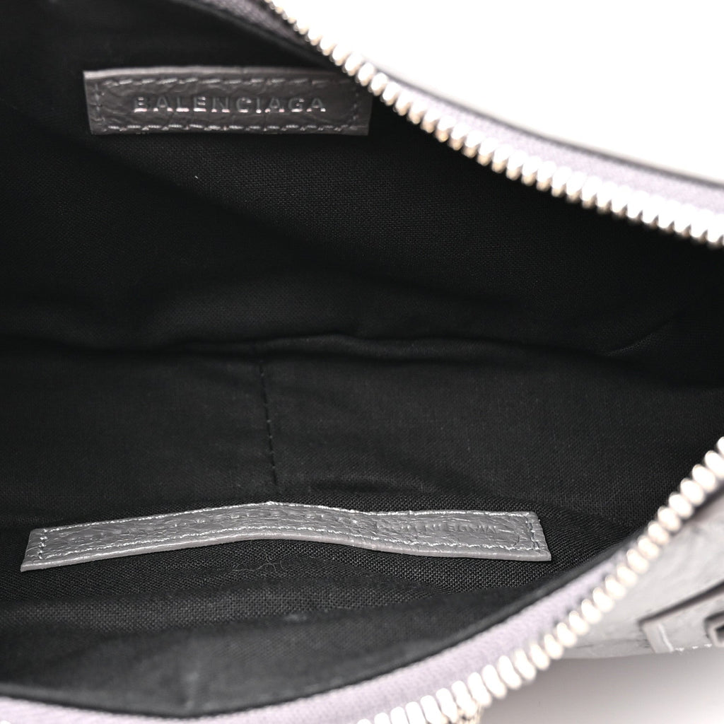 Agneau Arena Le Cagole Shoulder Bag XS Dark Grey