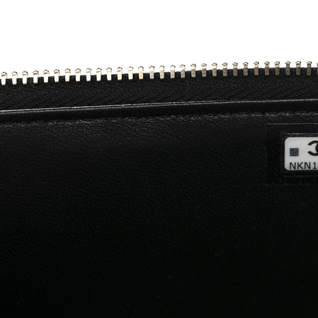 Lambskin Quilted Small Pillow Crush Vanity Case With Chain Black