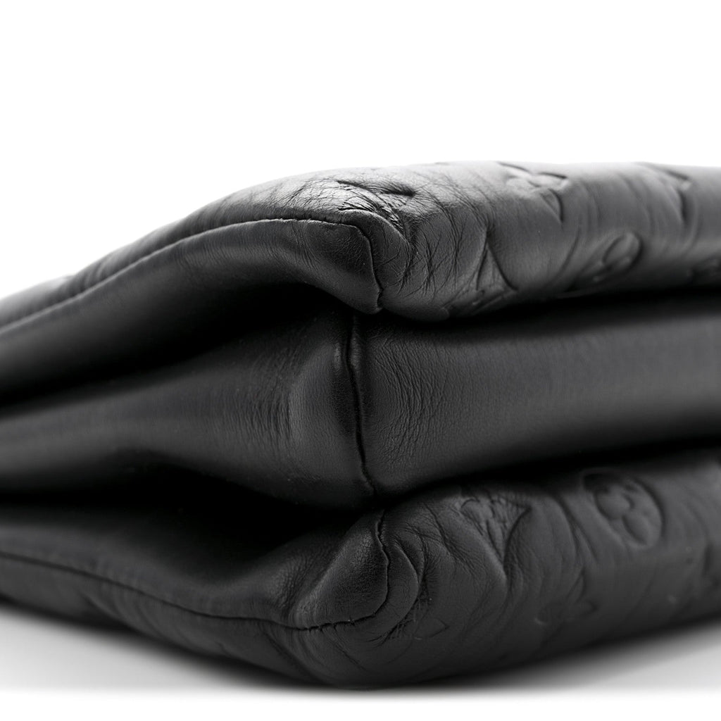 Lambskin Embossed Monogram Coussin MM Black
