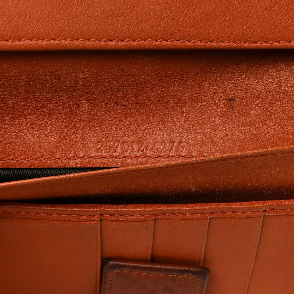 Guccissima Signature Dice Continental Wallet Orange