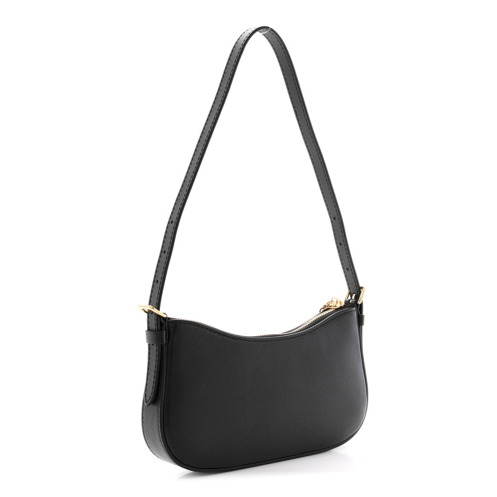 Calfskin LV Bloom Pochette  Black