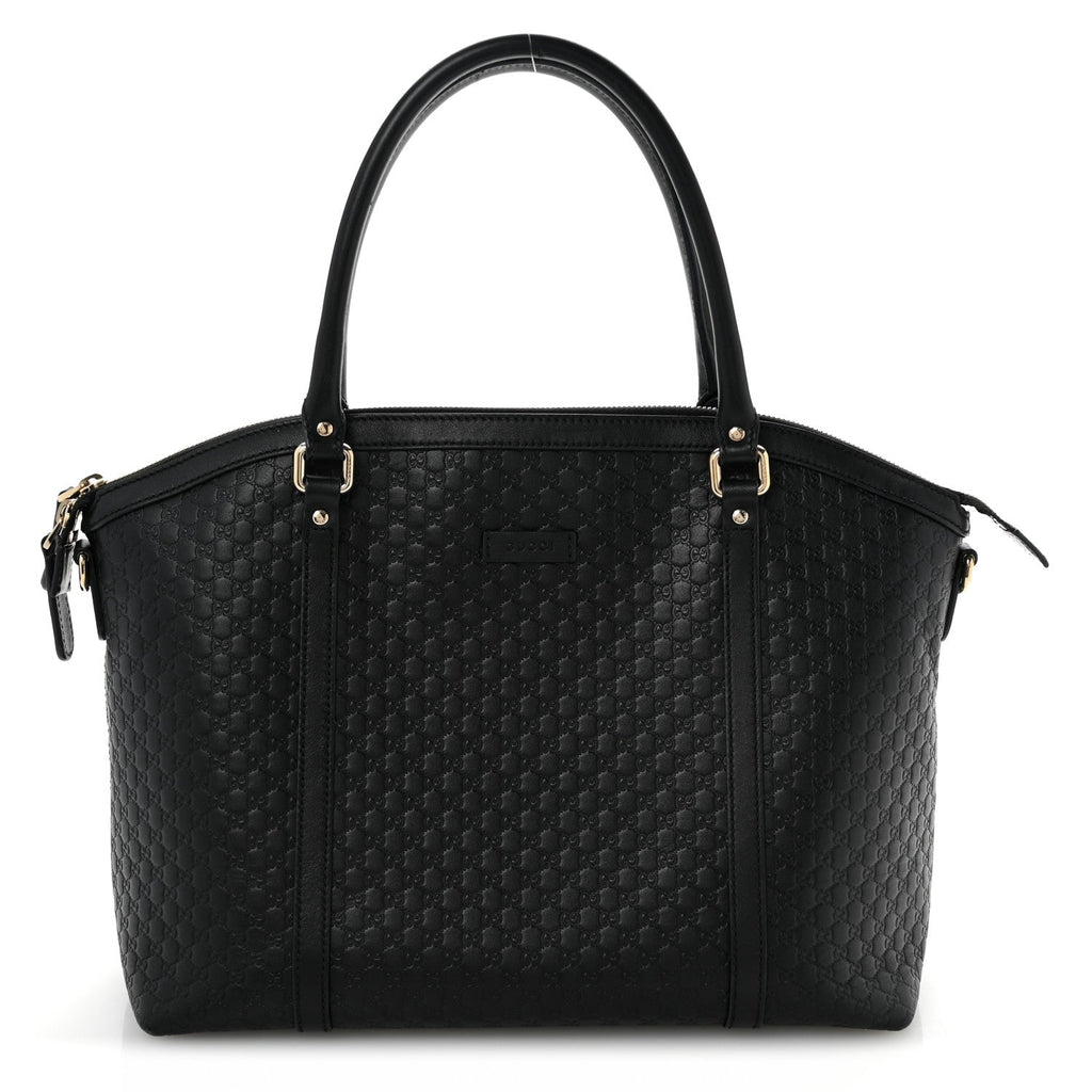 Soft Microguccissima Dome Satchel Black