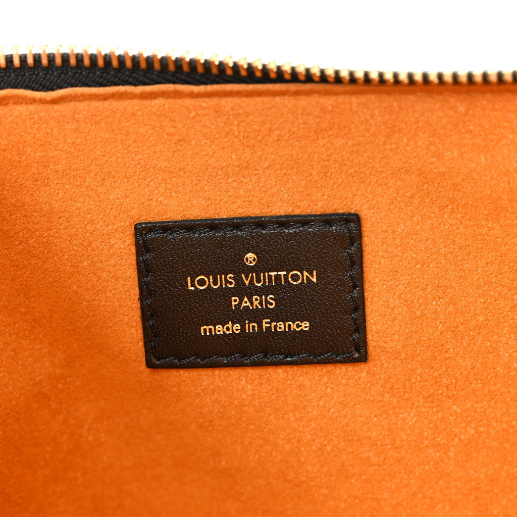 Lambskin Embossed Monogram Coussin MM Black