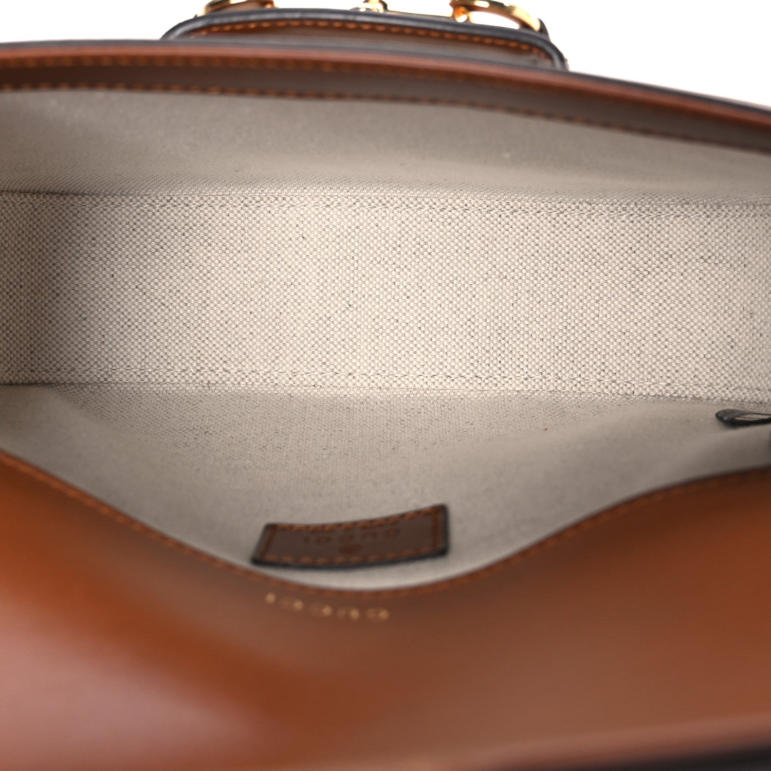 New Canvas Charisma Calfskin Crystal GG Monogram Mini Horsebit 1955 Shoulder Bag Camel Ebony