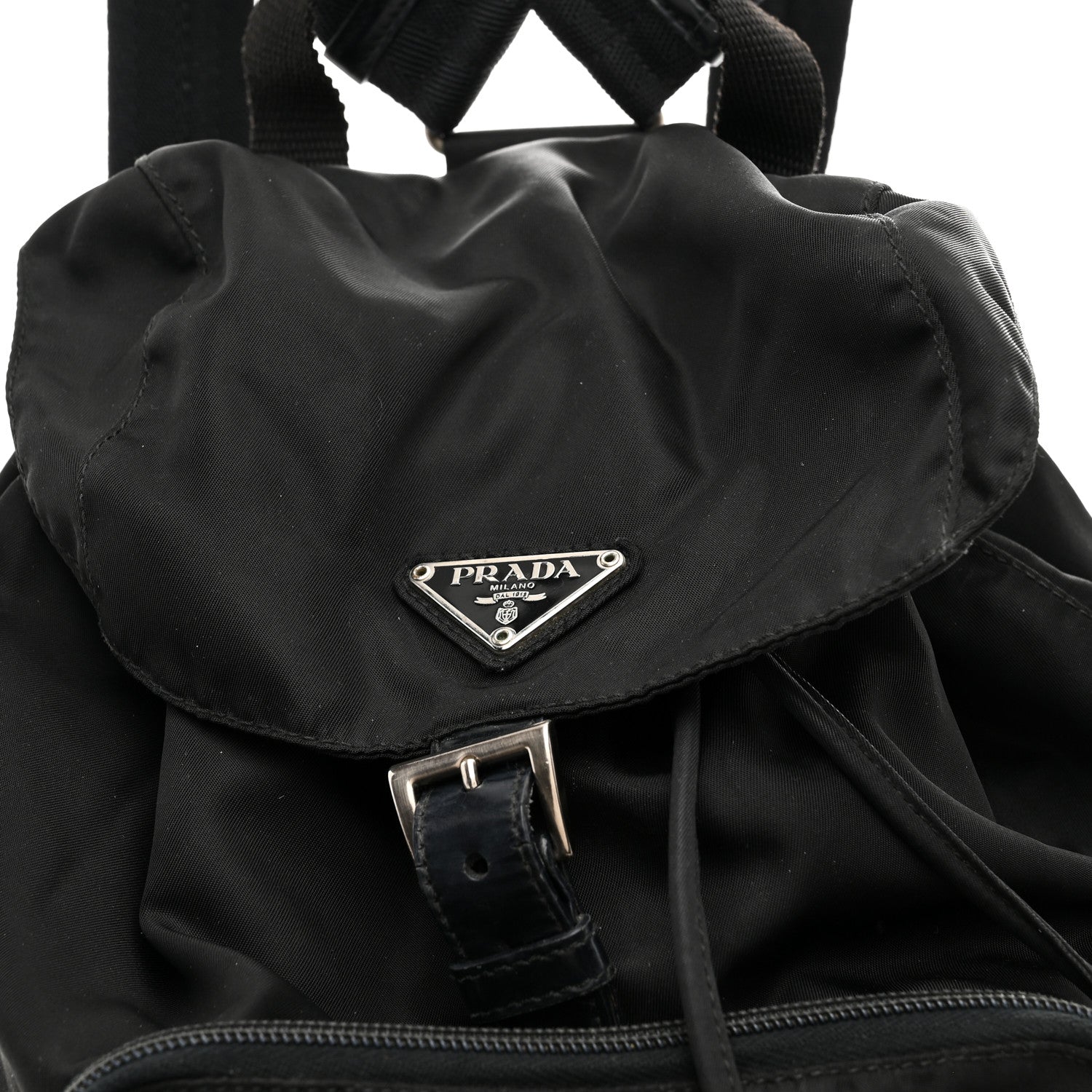 Tessuto Nylon Vela Cinch Backpack Black