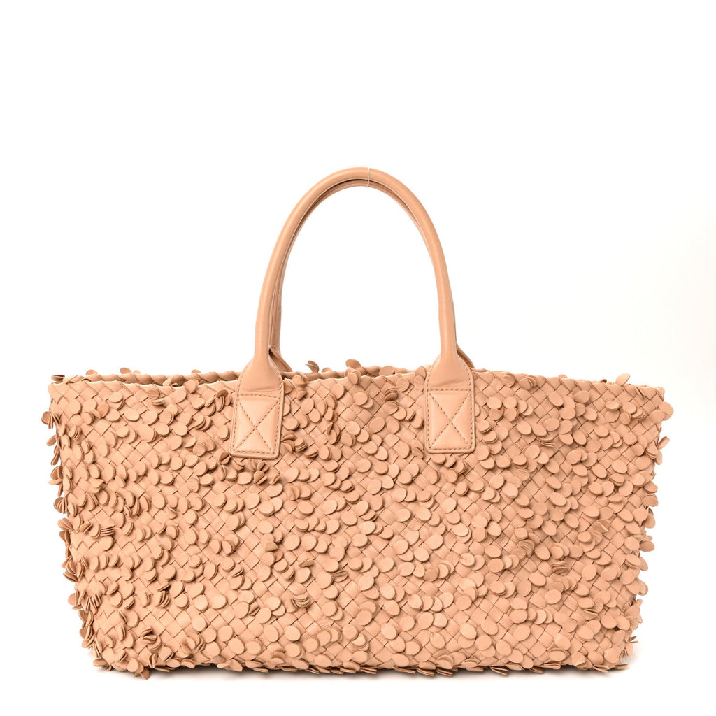 Nappa Intrecciato Medium Paillettes Cabat Beige