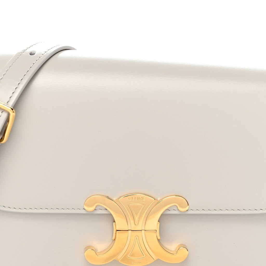 Shiny Calfskin Teen Triomphe Chalk