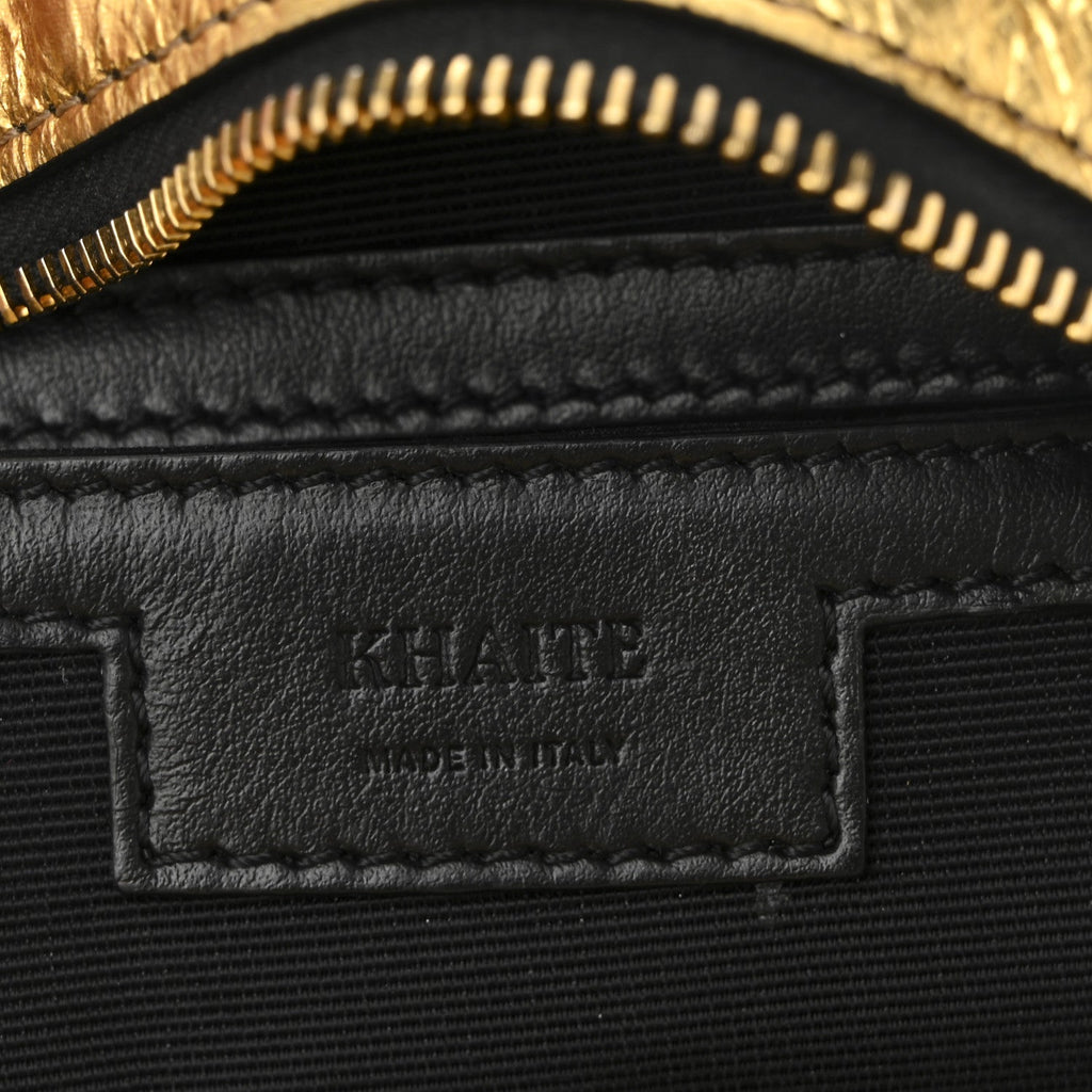Metallic Calfskin Small Maeve Bag Gold