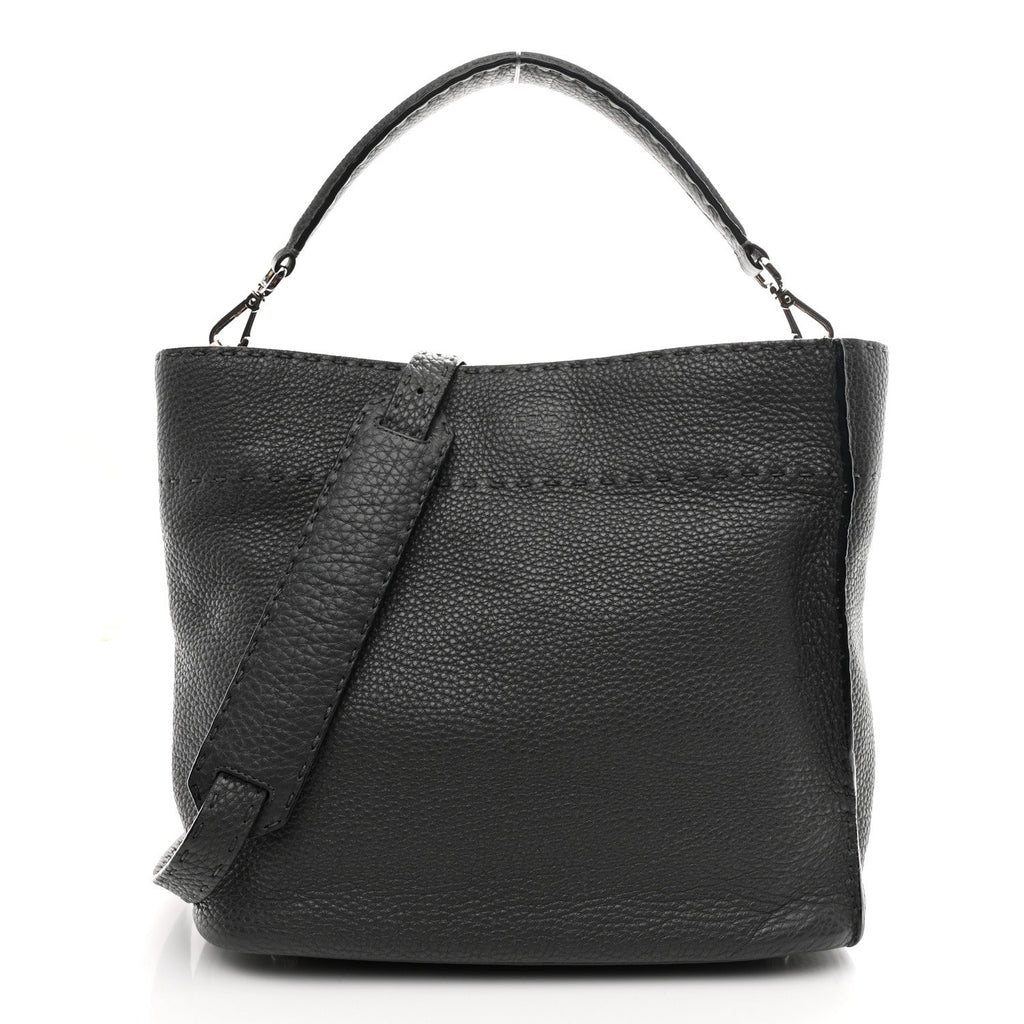 Cuoio Romano Selleria Small Anna Bucket Bag Asfalto