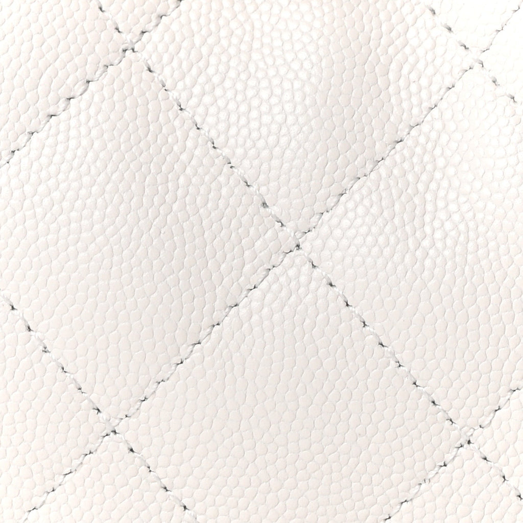 Caviar Quilted Mini Chanel 25 Handbag White