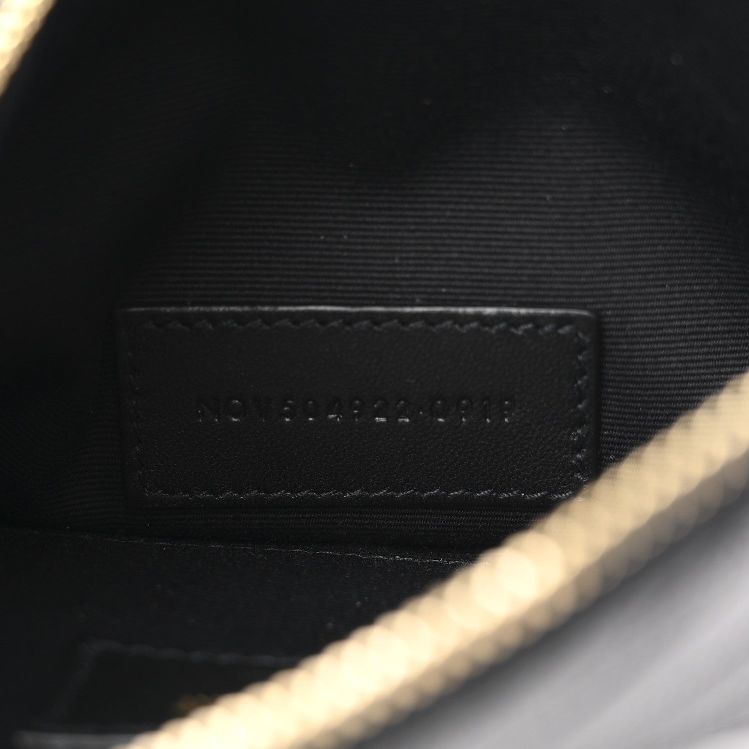 Grain De Poudre Chevron Monogram Bill Pouch Black