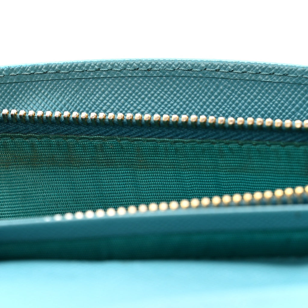 Saffiano Metal Continental Flap Wallet Bluette Cobalto Turchese
