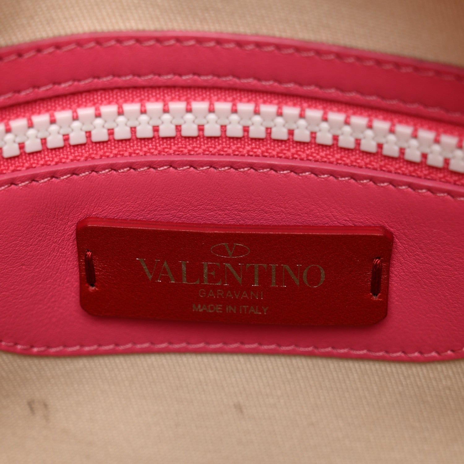 Vitello Colorblock Free Rockstud Top Handle Shoulder Bag Pink Optic White