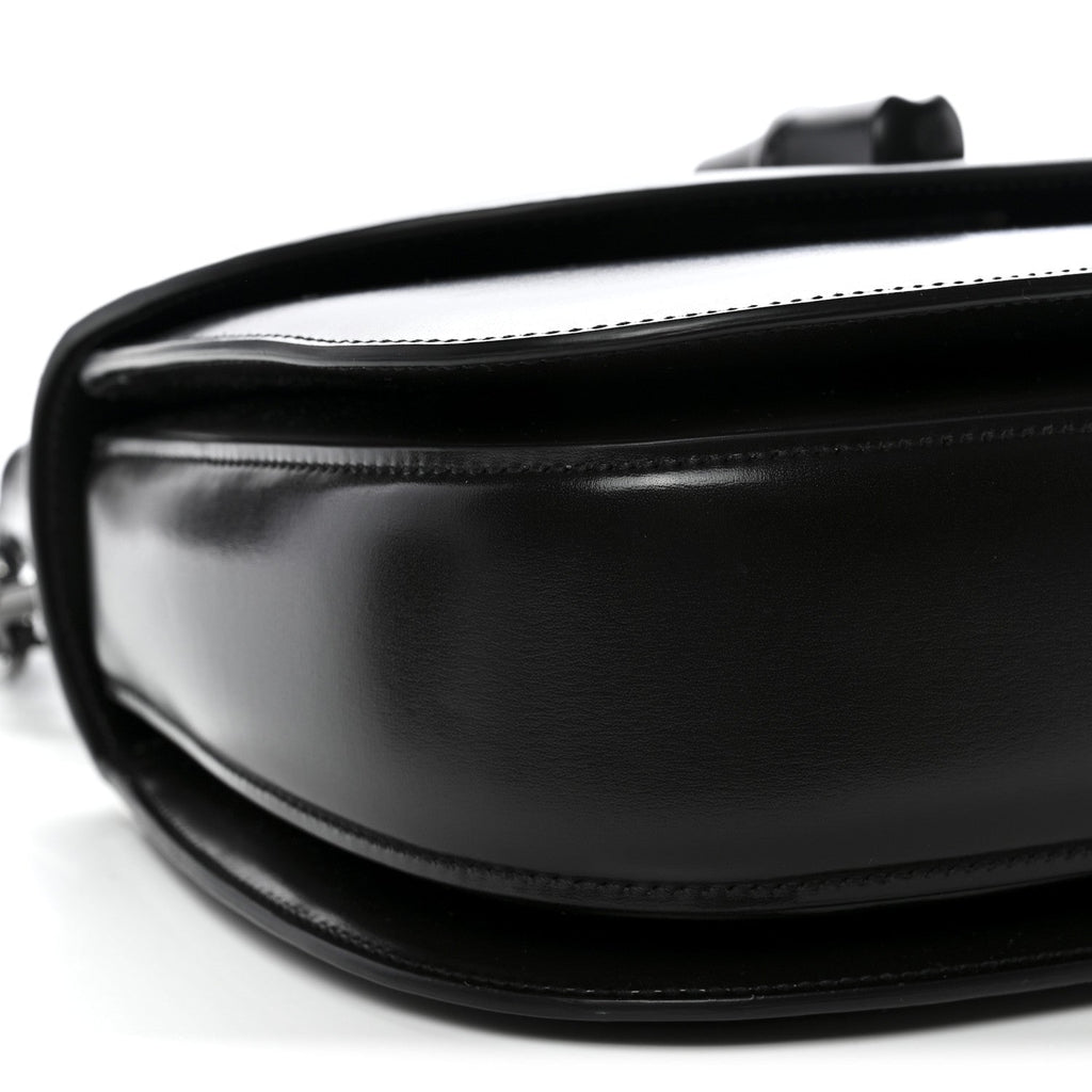 Boarded Dyana Lux Calfskin Web Monochrome Medium Bamboo 1947 Top Handle Bag Black