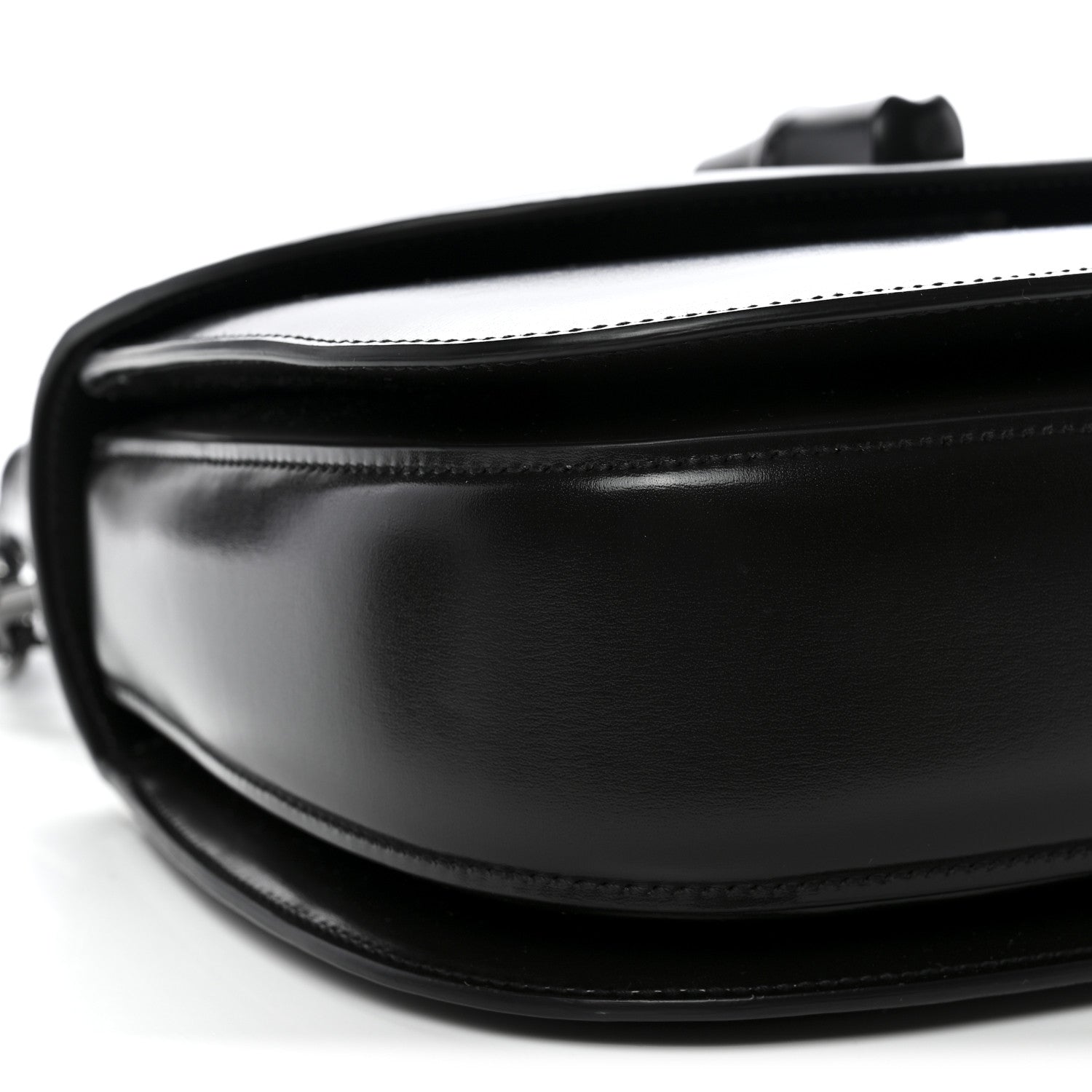 Boarded Dyana Lux Calfskin Web Monochrome Medium Bamboo 1947 Top Handle Bag Black