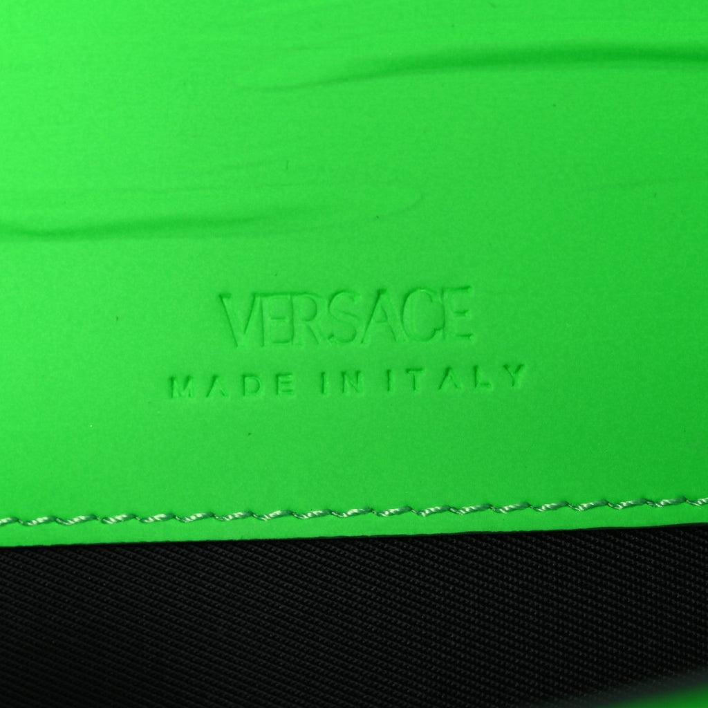 Calfskin Rubber Medusa Shoulder Bag Lime
