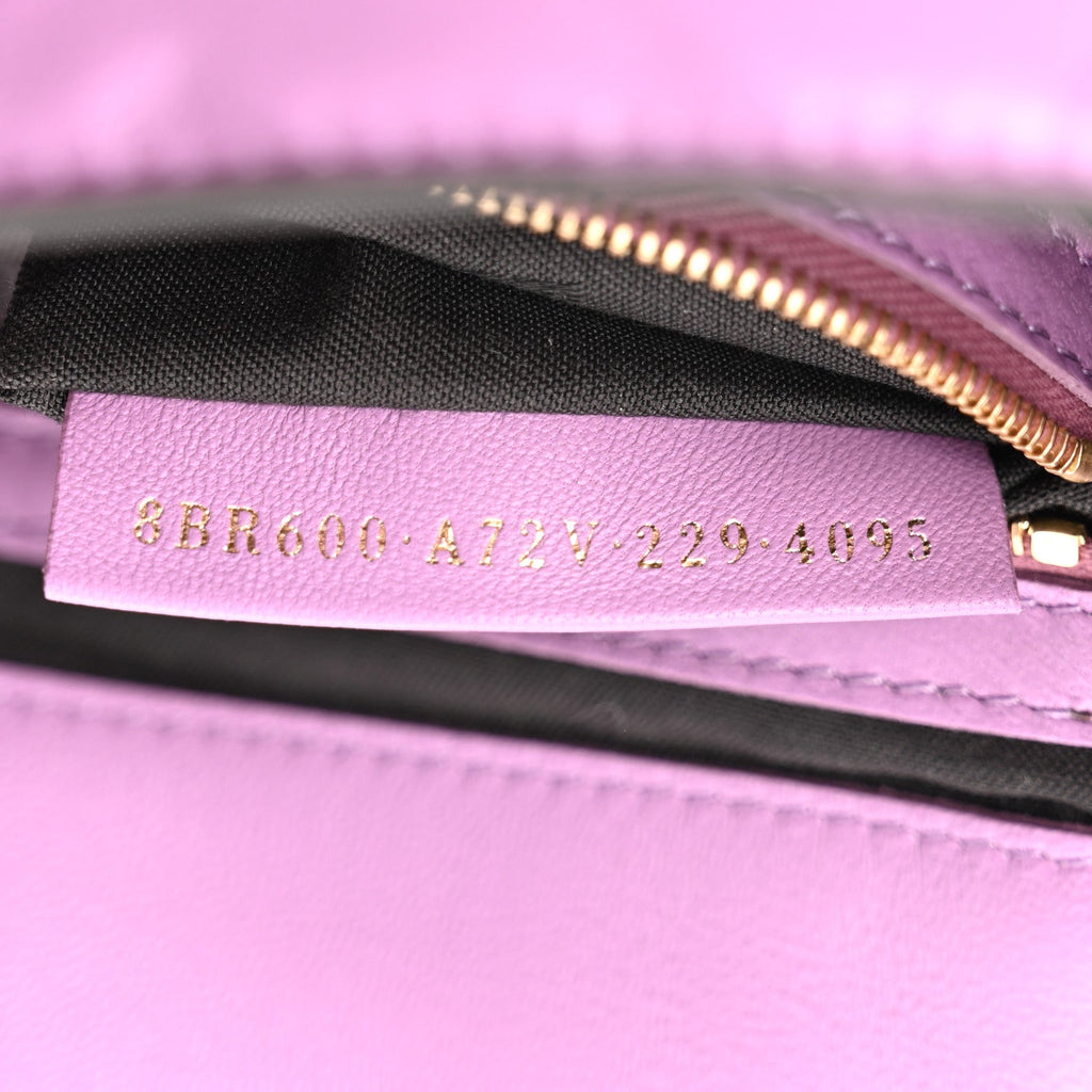 Nappa FF 1974 Embossed Baguette Agapanto
