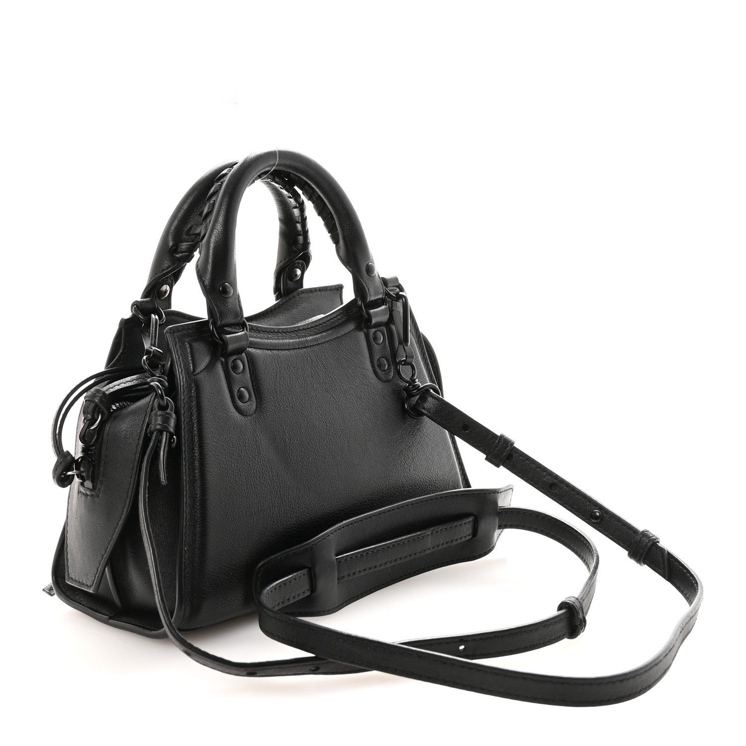 Cake Calfskin Tonal Hardware Mini Neo Classic City Black