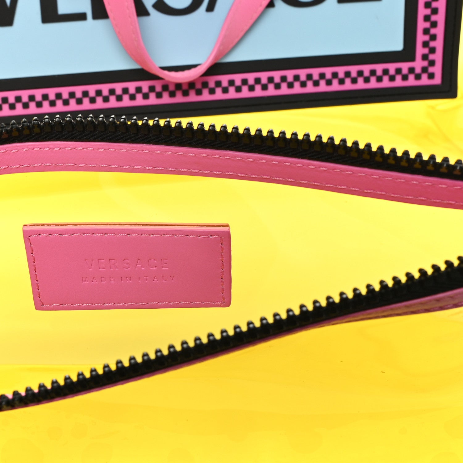 Vinyl Calfskin 90s Logo Tote Yellow
