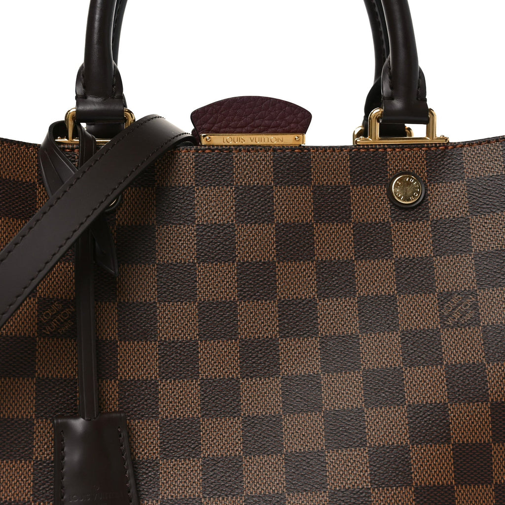 Damier Ebene Cuir Taurillon Brittany Bordeaux