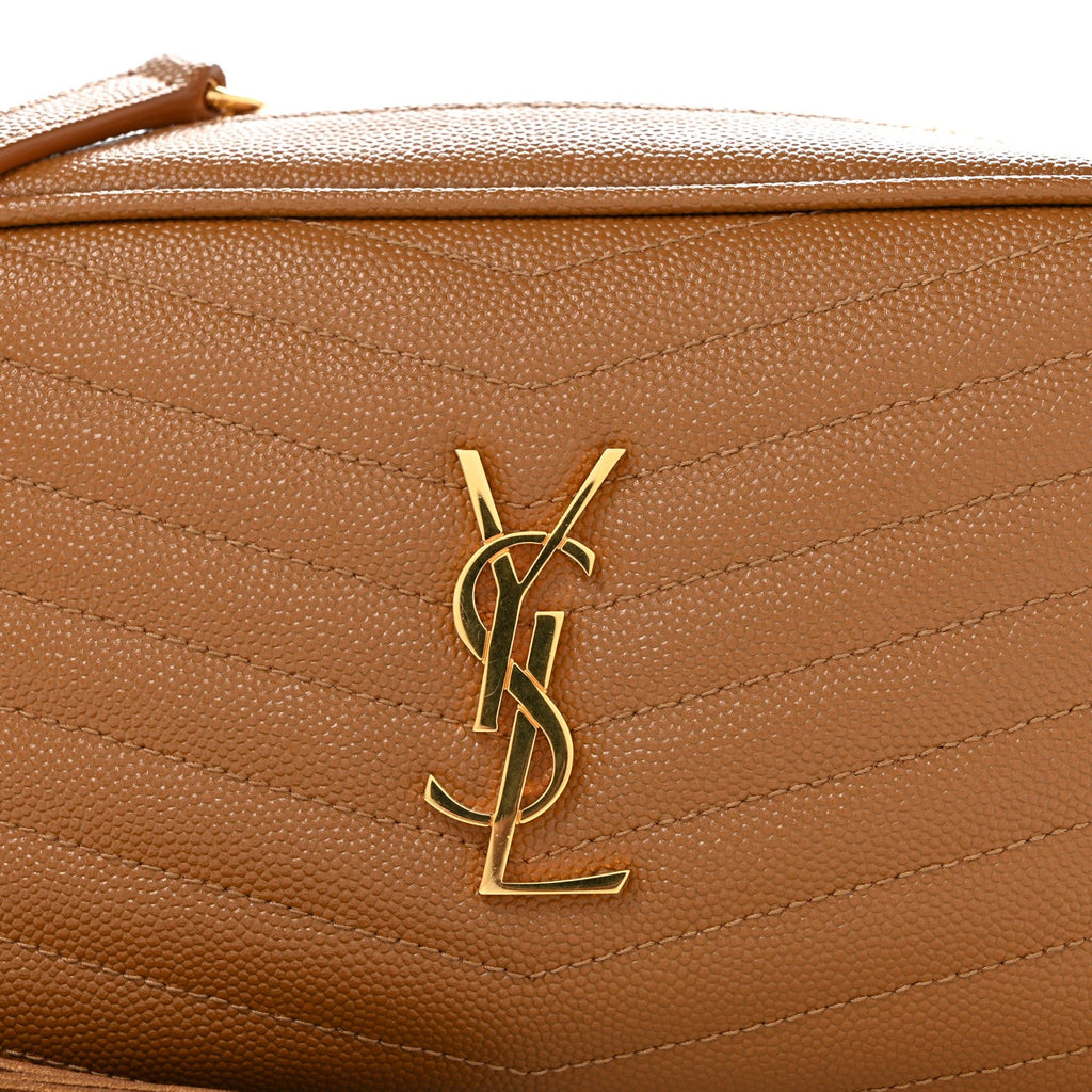 Grain De Poudre Matelasse Monogram Mini Lou Camera Bag Dark Natural