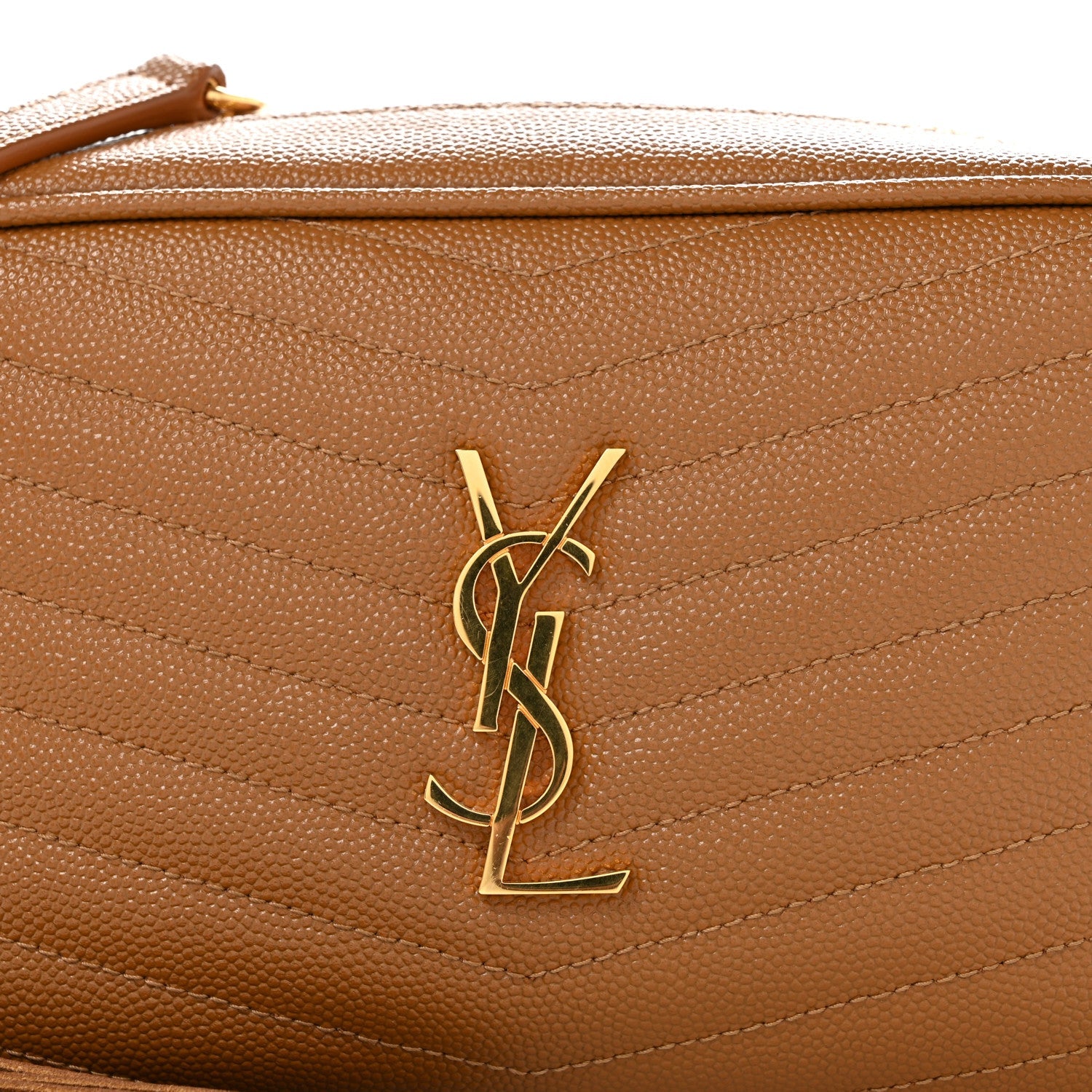 Grain De Poudre Matelasse Monogram Mini Lou Camera Bag Dark Natural