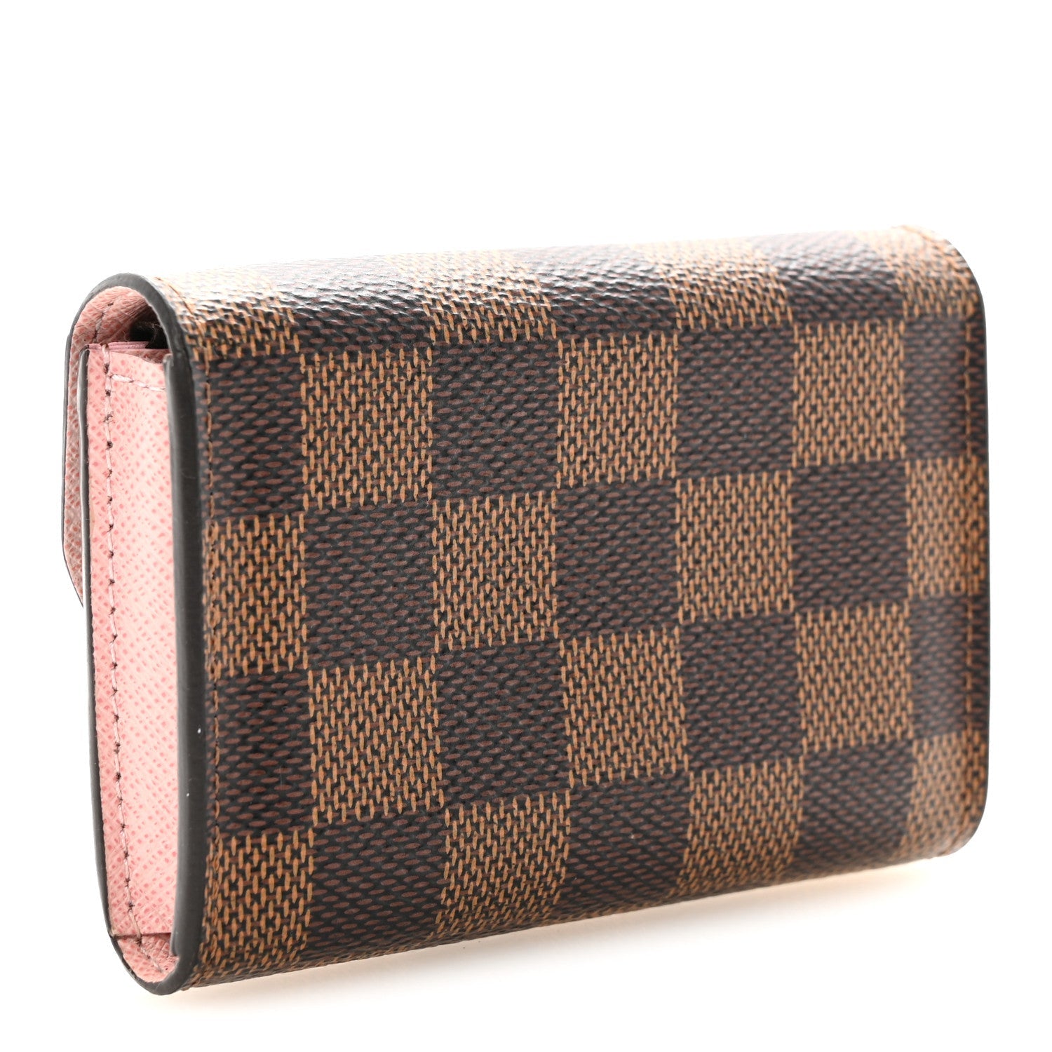Damier Ebene Rosalie Coin Purse Rose Ballerine