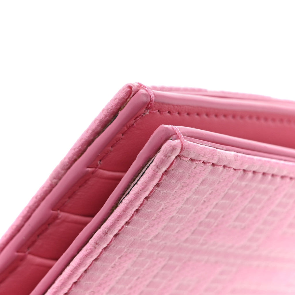 Embroidered Canvas 4G Logo G-Cut Bi-Fold Wallet Bright Pink